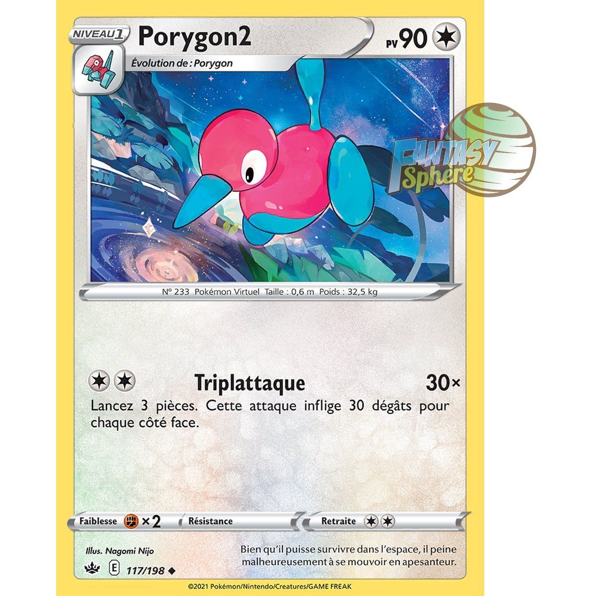 Porygon2 - Peu Commune 117/198 - Epee et Bouclier 6 Regne de Glace