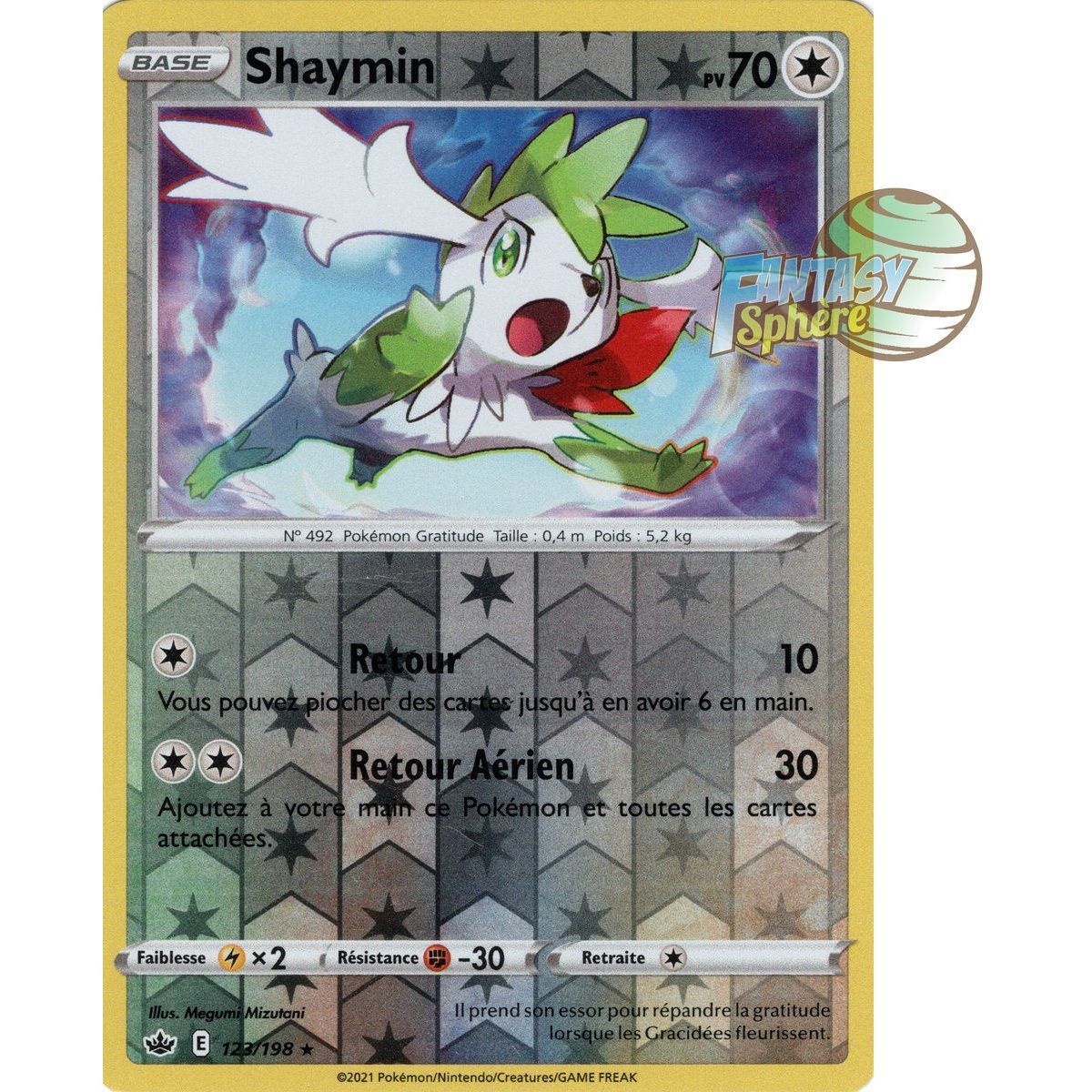 Shaymin - Reverse 123/198 - Epee et Bouclier 6 Regne de Glace