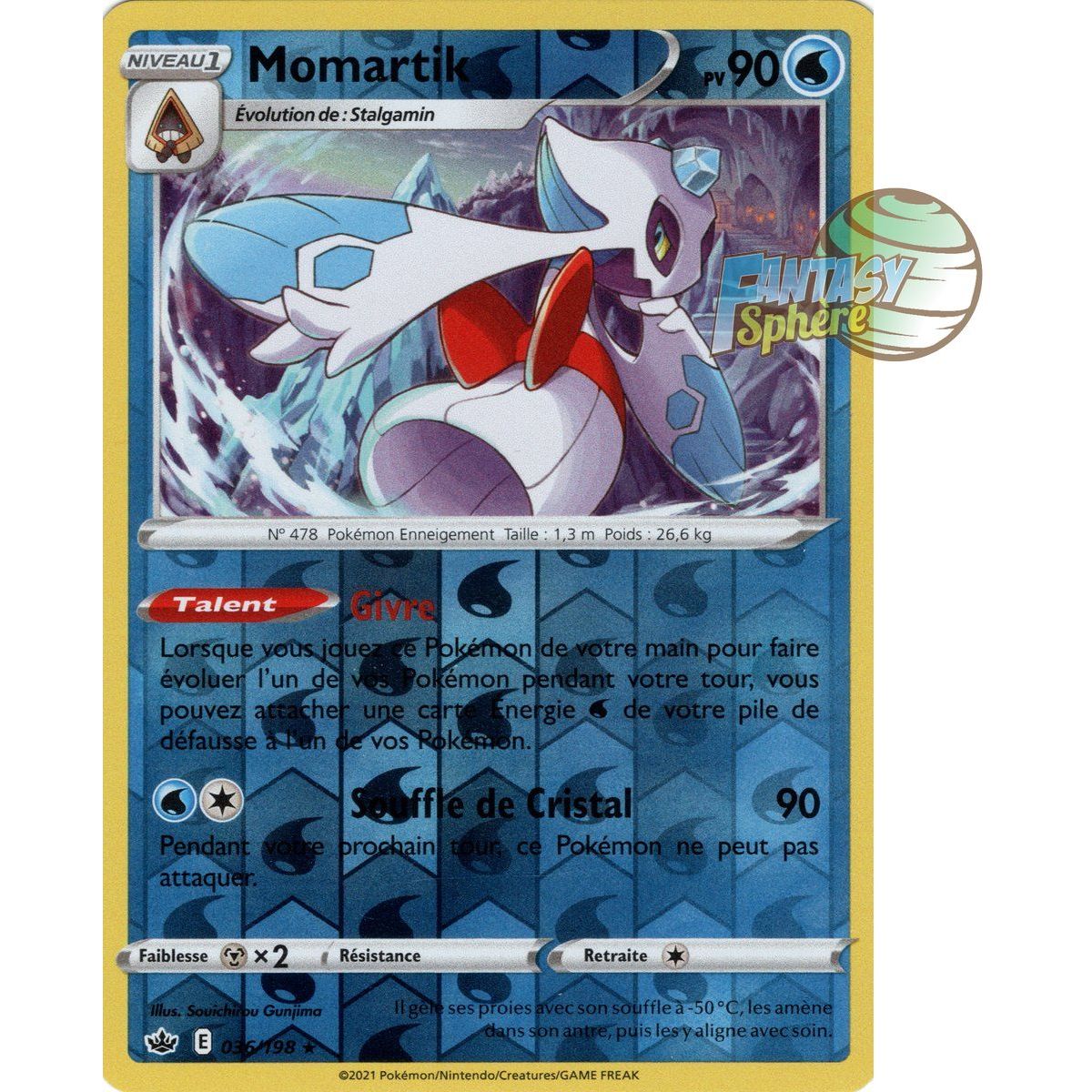 Momartik - Reverse 36/198 - Epee et Bouclier 6 Regne de Glace
