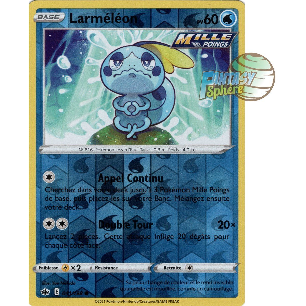 Larméléon - Reverse 41/198 - Epee et Bouclier 6 Regne de Glace
