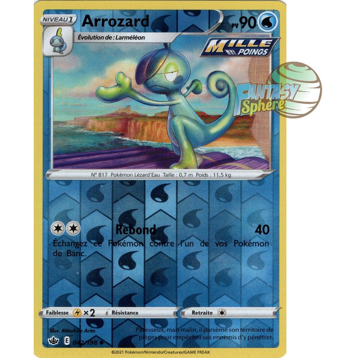 Arrozard - Reverse 42/198 - Epee et Bouclier 6 Regne de Glace