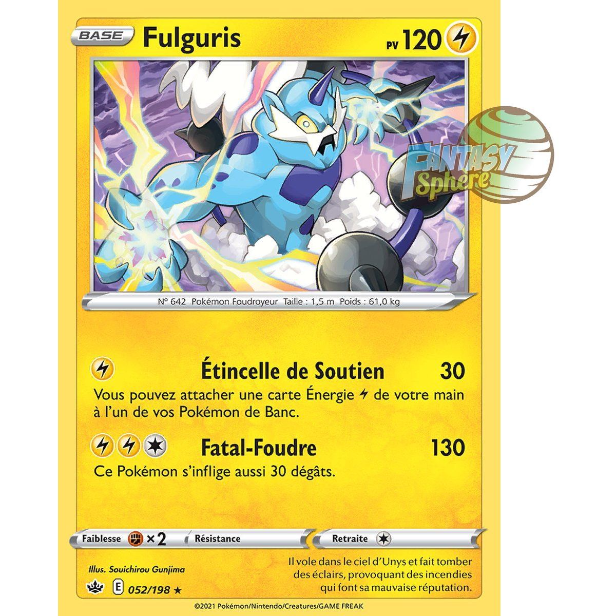 Fulguris - Holo Rare 52/198 - Epee et Bouclier 6 Regne de Glace