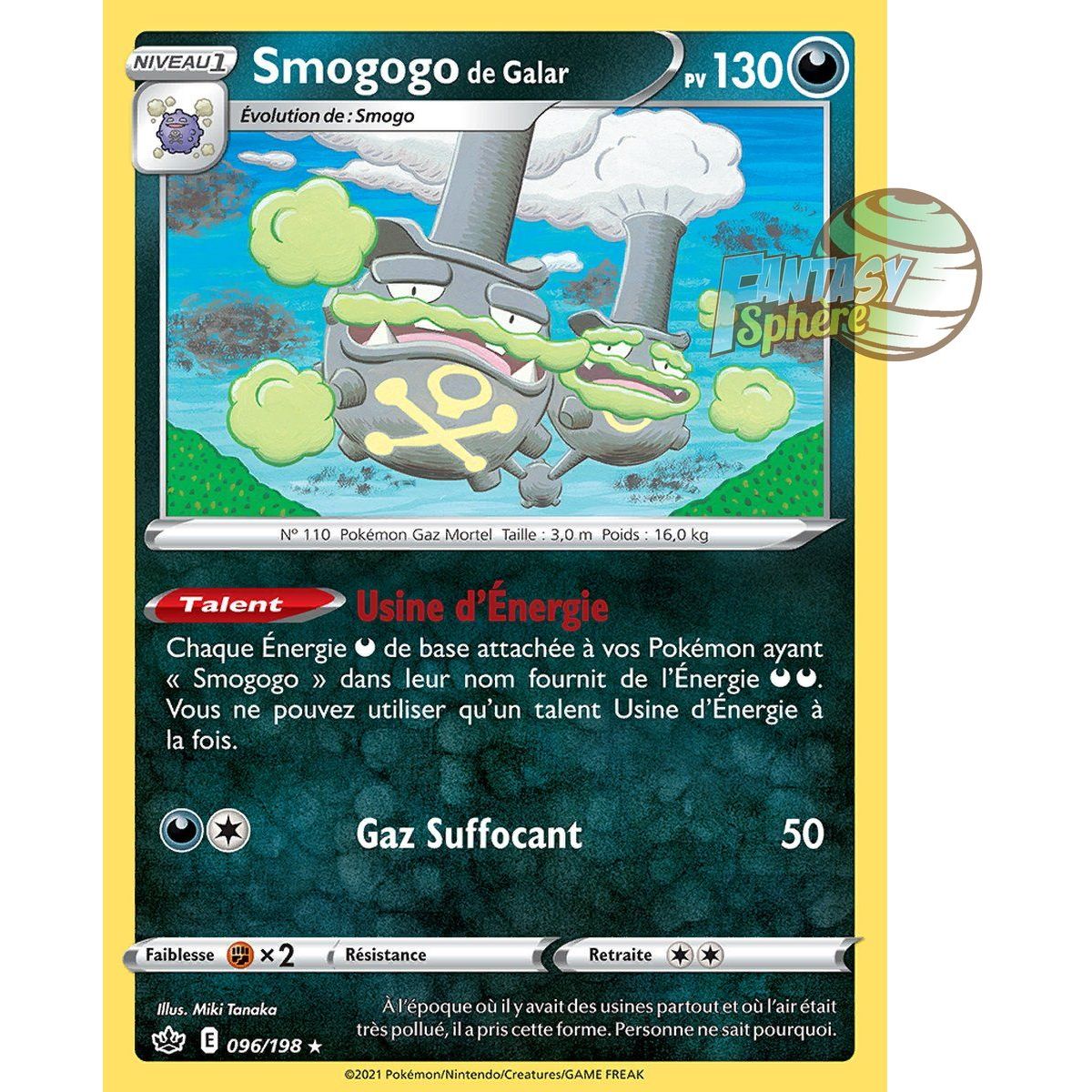 Smogogo de Galar - Rare 96/198 - Epee et Bouclier 6 Regne de Glace