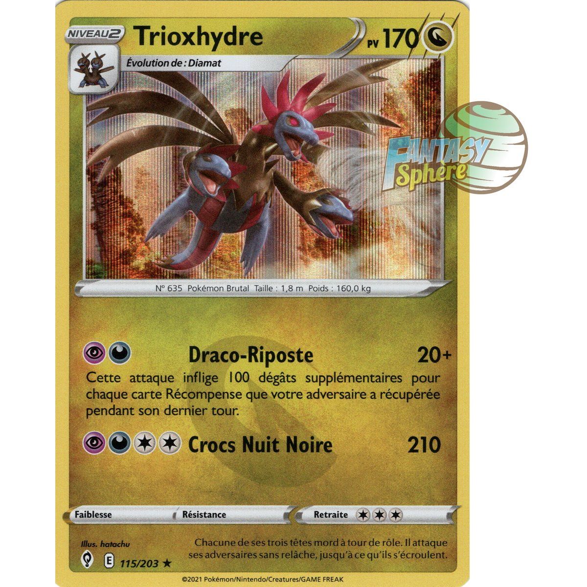 Item Trioxhydre - Holo Rare 115/203 - Epee et Bouclier 7 Evolution Celeste