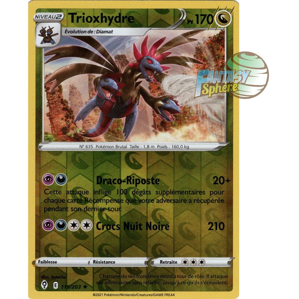 Trioxhydre - Reverse 115/203 - Epee et Bouclier 7 Evolution Celeste
