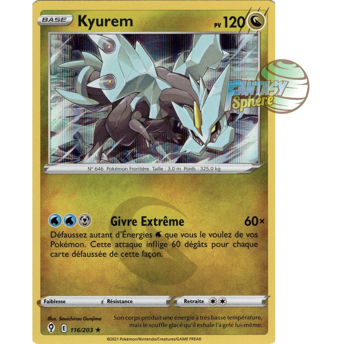 Kyurem - Holo Rare 116/203 - Epee et Bouclier 7 Evolution Celeste