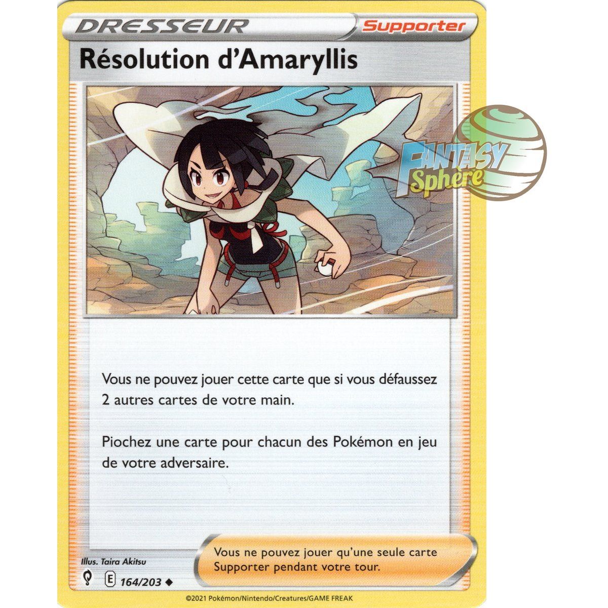 Item Résolution d’Amaryllis - Peu Commune 164/203 - Epee et Bouclier 7 Evolution Celeste