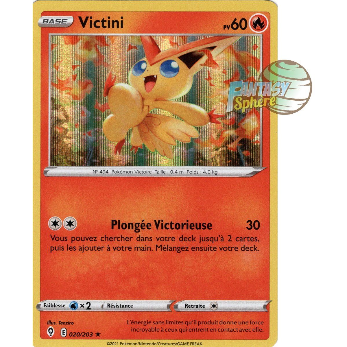 Item Victini - Holo Rare 20/203 - Epee et Bouclier 7 Evolution Celeste