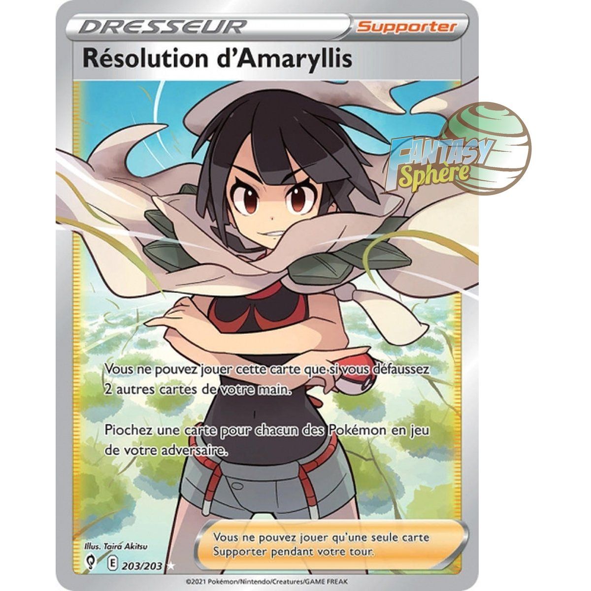 Item Résolution d’Amaryllis - Full Art Ultra Rare 203/203 - Epee et Bouclier 7 Evolution Celeste