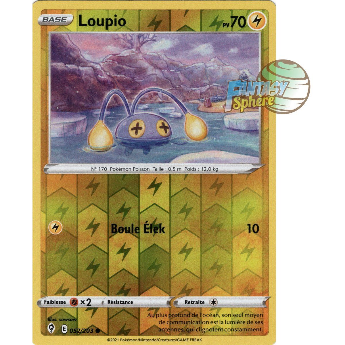 Item Loupio - Reverse 52/203 - Epee et Bouclier 7 Evolution Celeste