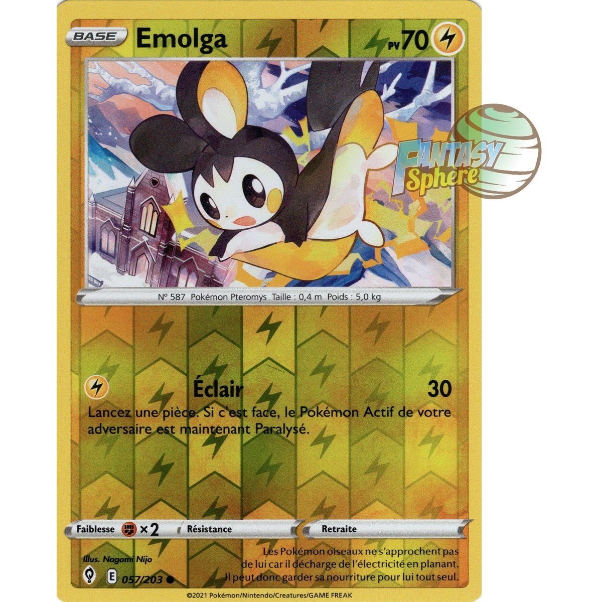 Emolga - Reverse 57/203 - Epee et Bouclier 7 Evolution Celeste