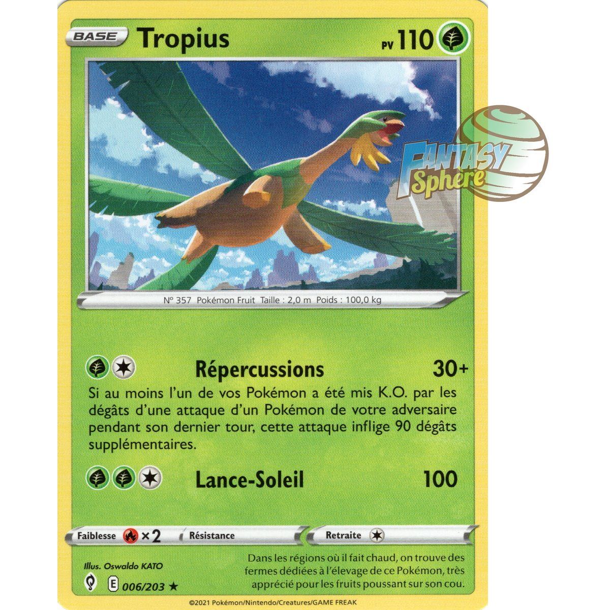 Tropius - Rare 6/203 - Epee et Bouclier 7 Evolution Celeste