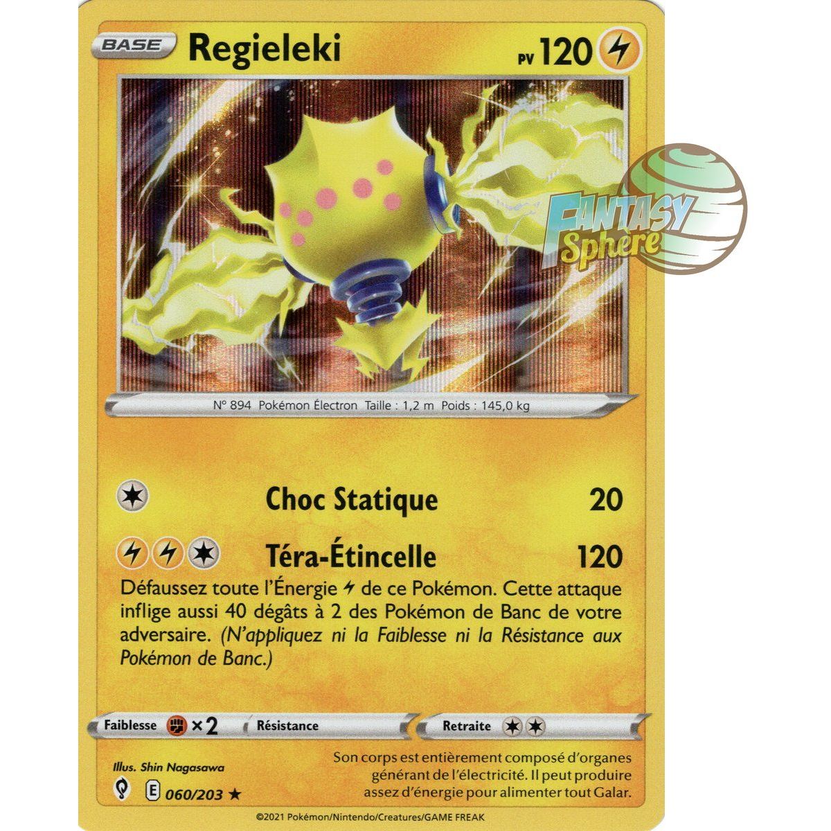 Item Regieleki - Holo Rare 60/203 - Epee et Bouclier 7 Evolution Celeste