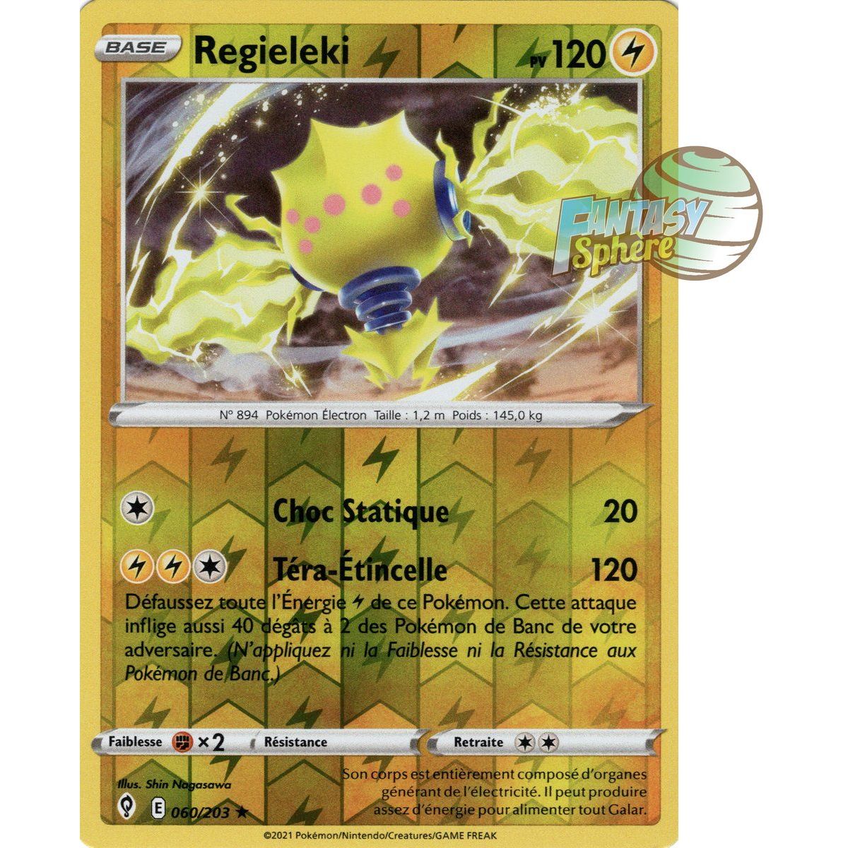 Regieleki - Reverse 60/203 - Epee et Bouclier 7 Evolution Celeste