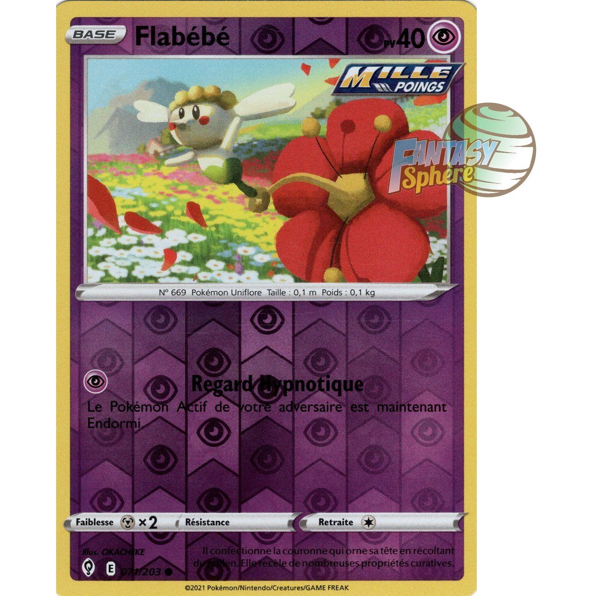 Flabébé - Reverse 71/203 - Epee et Bouclier 7 Evolution Celeste