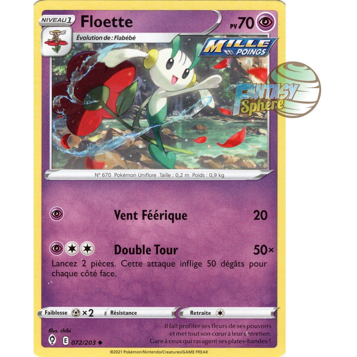 Floette - Peu Commune 72/203 - Epee et Bouclier 7 Evolution Celeste