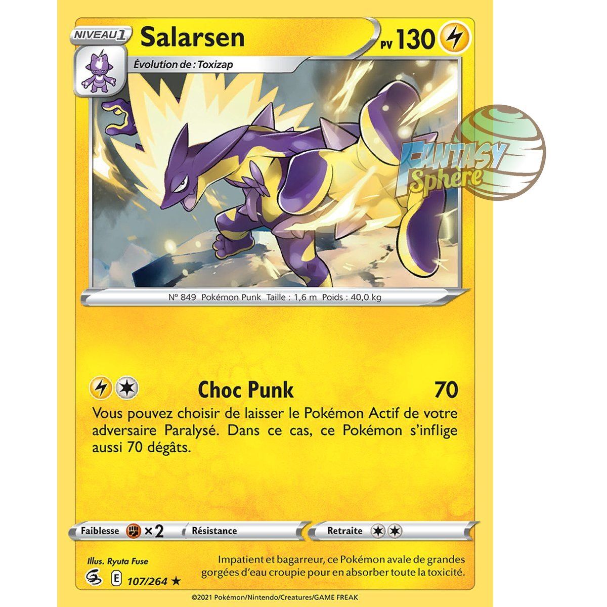 Item Salarsen - Holo Rare 107/264 - Epee et Bouclier 8 Poing de Fusion