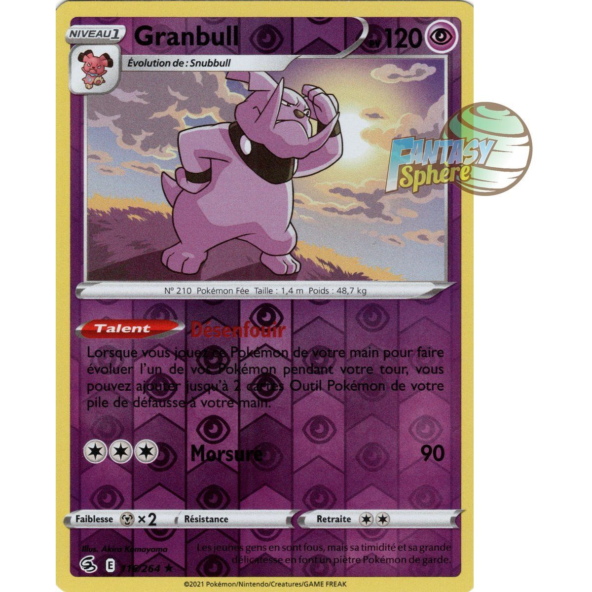 Granbull - Reverse 116/264 - Epee et Bouclier 8 Poing de Fusion