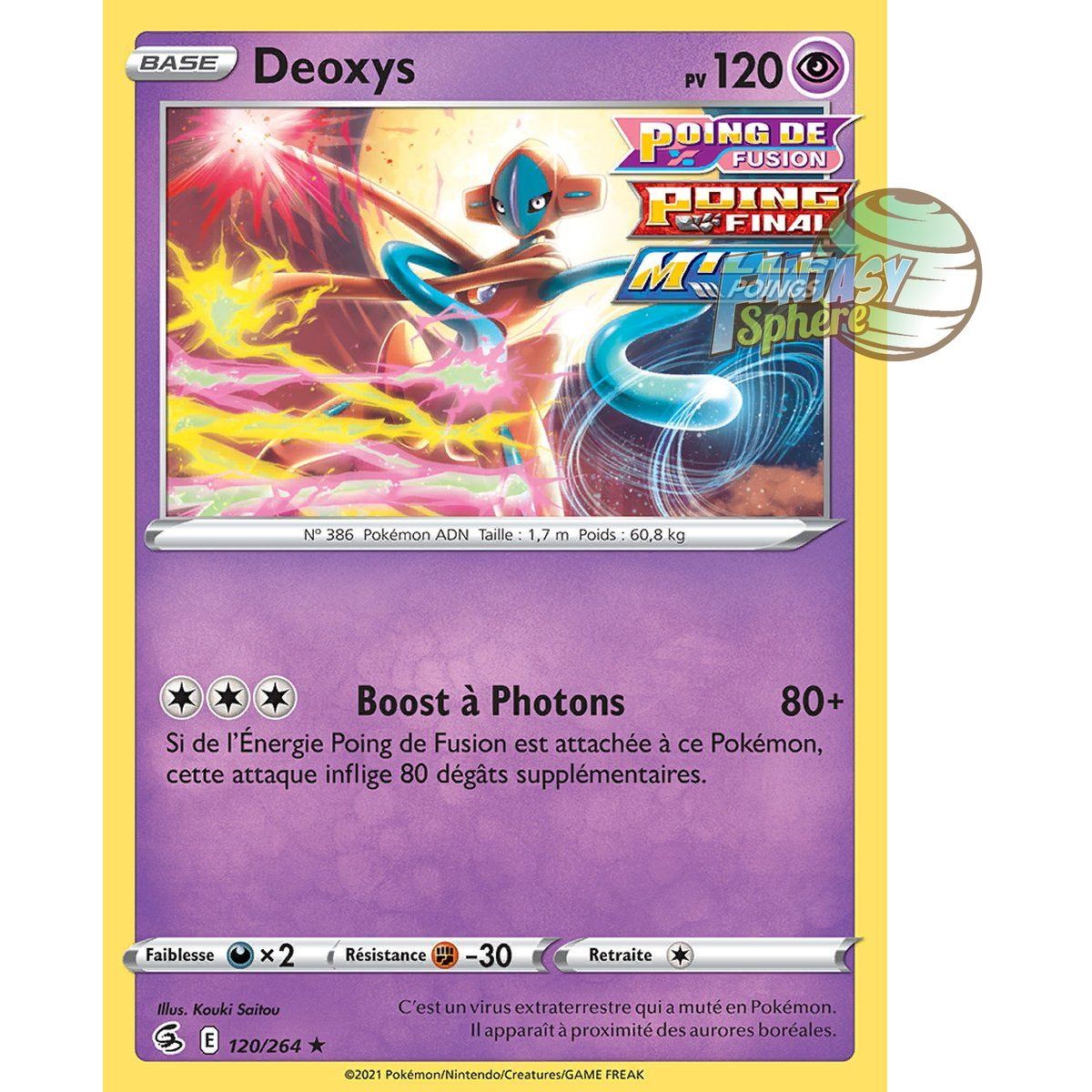 Item Deoxys - Holo Rare 120/264 - Epee et Bouclier 8 Poing de Fusion