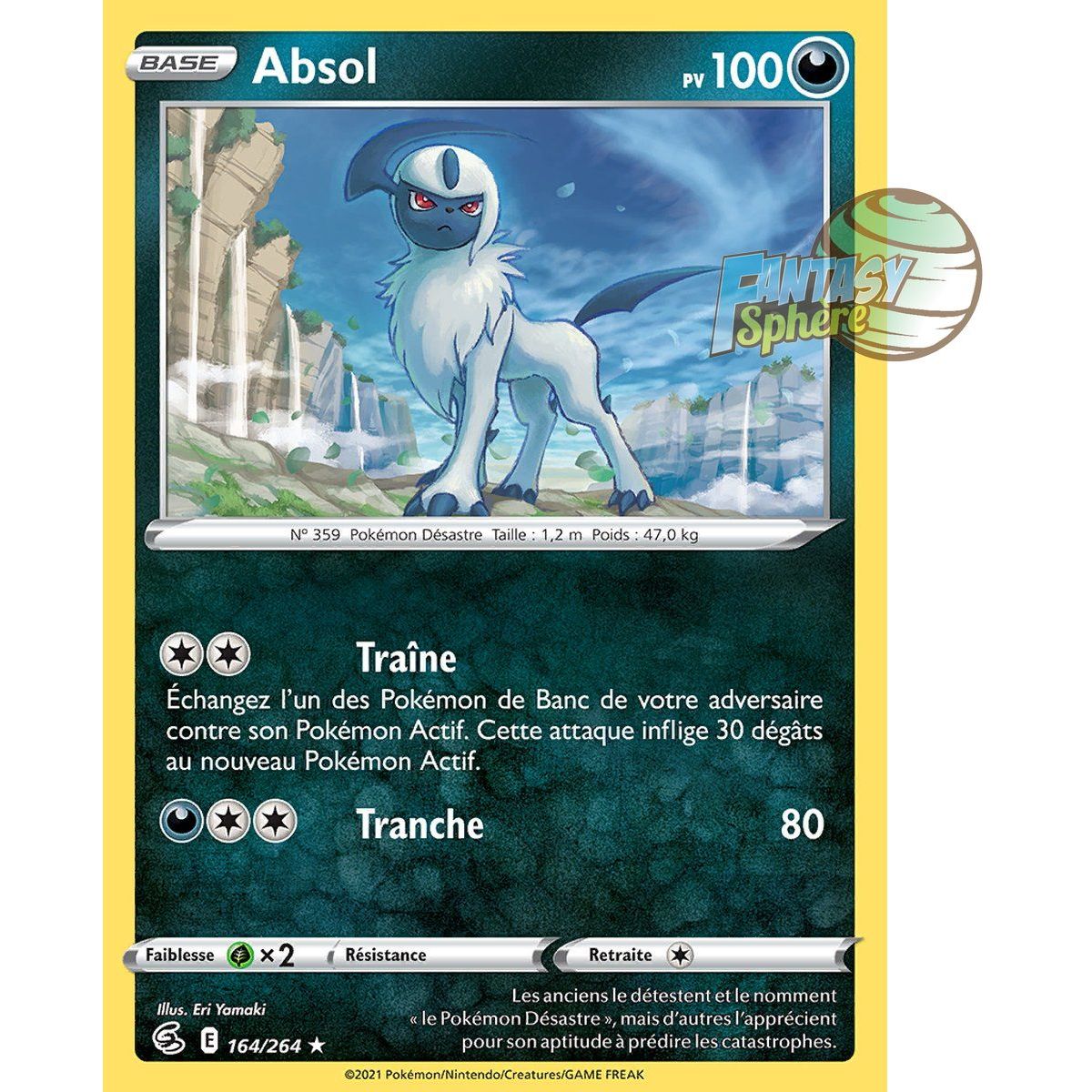 Absol - Rare 164/264 - Epee et Bouclier 8 Poing de Fusion