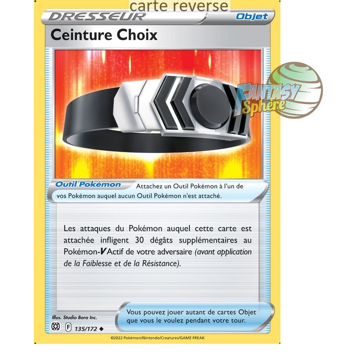 Ceinture Choix - Reverse 135/172 - Epee et Bouclier 9 Stars Etincelantes