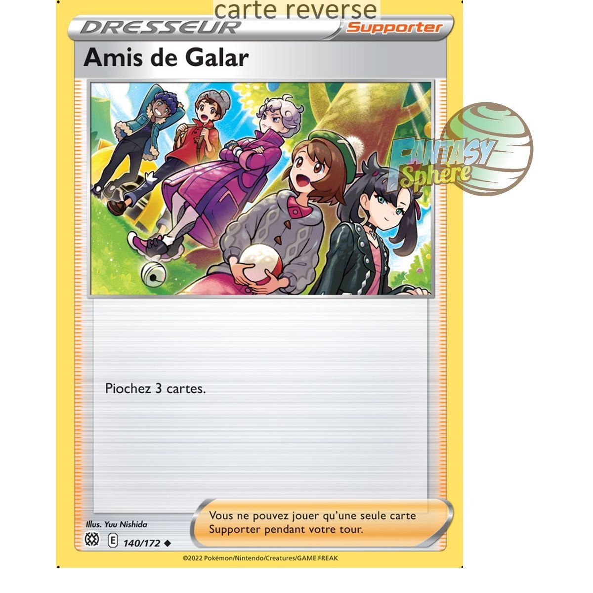 Amis de Galar - Reverse 140/172 - Epee et Bouclier 9 Stars Etincelantes