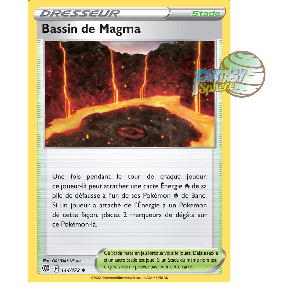 Item Bassin de Magma - Peu Commune 144/172 - Epee et Bouclier 9 Stars Etincelantes