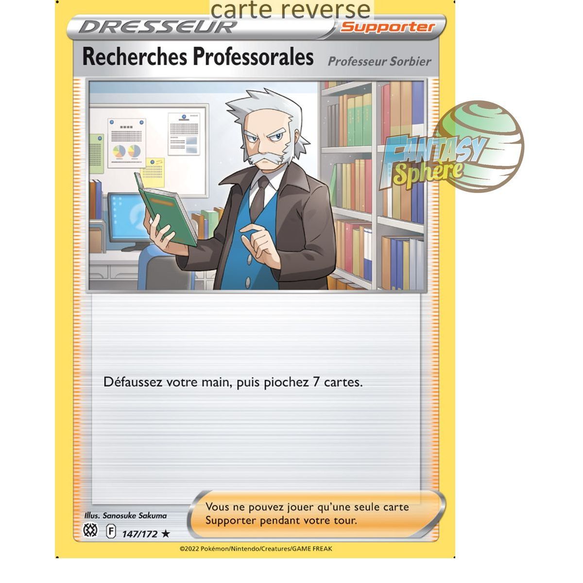 Recherches Professorales (Professeur Sorbier) - Reverse 147/172 - Epee et Bouclier 9 Stars Etincelantes