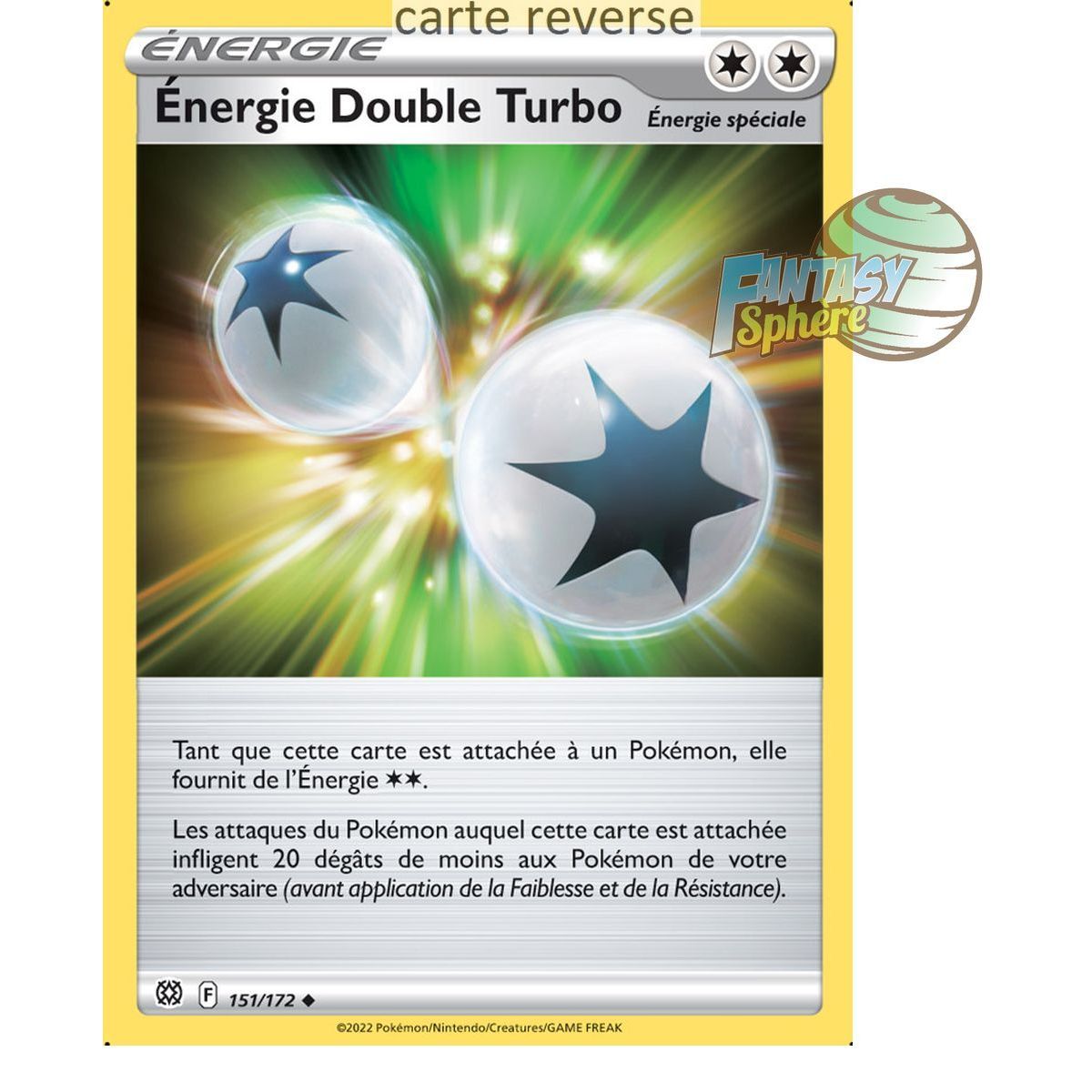 Item Énergie Double Turbo - Reverse 151/172 - Epee et Bouclier 9 Stars Etincelantes