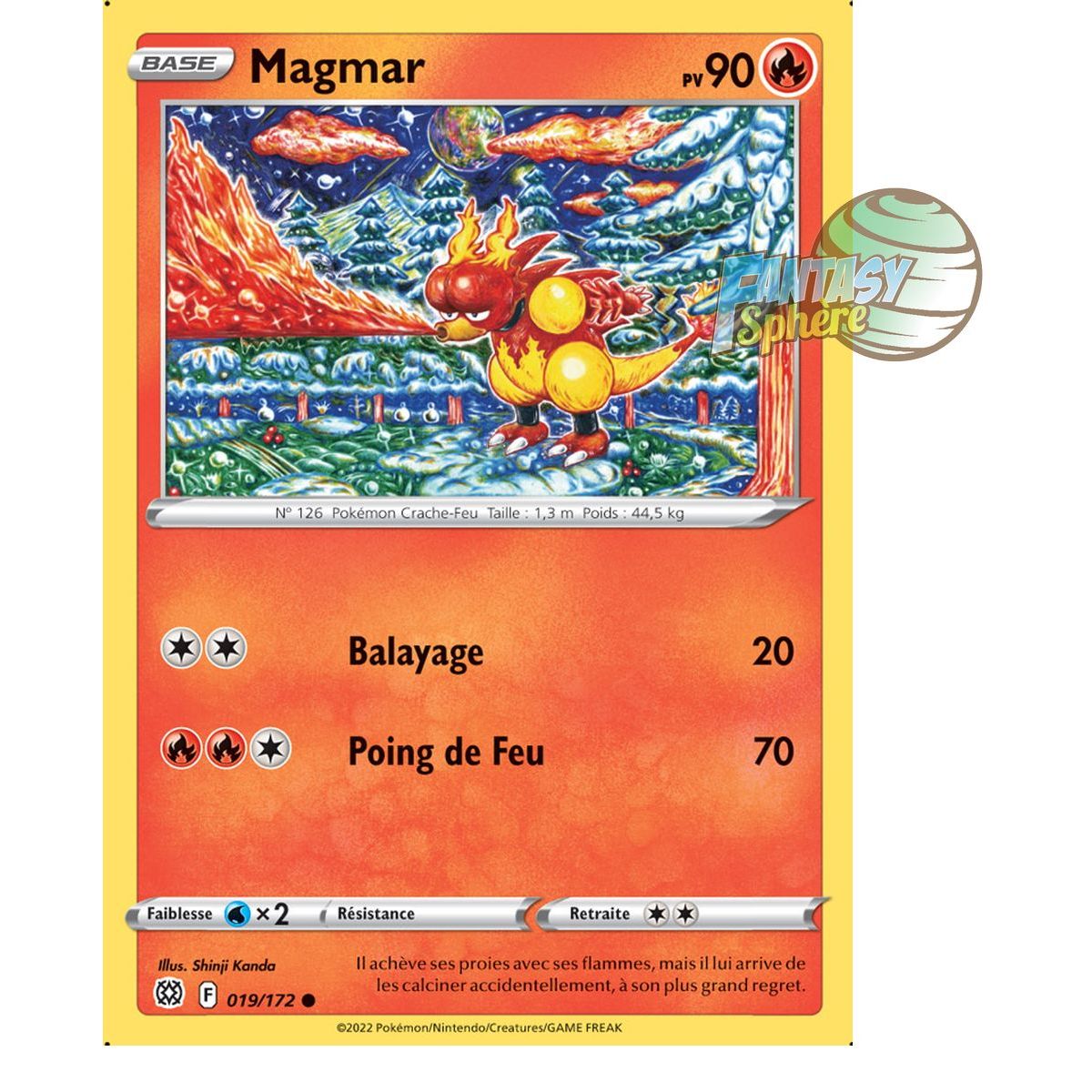 Magmar - Commune 19/172 - Epee et Bouclier 9 Stars Etincelantes