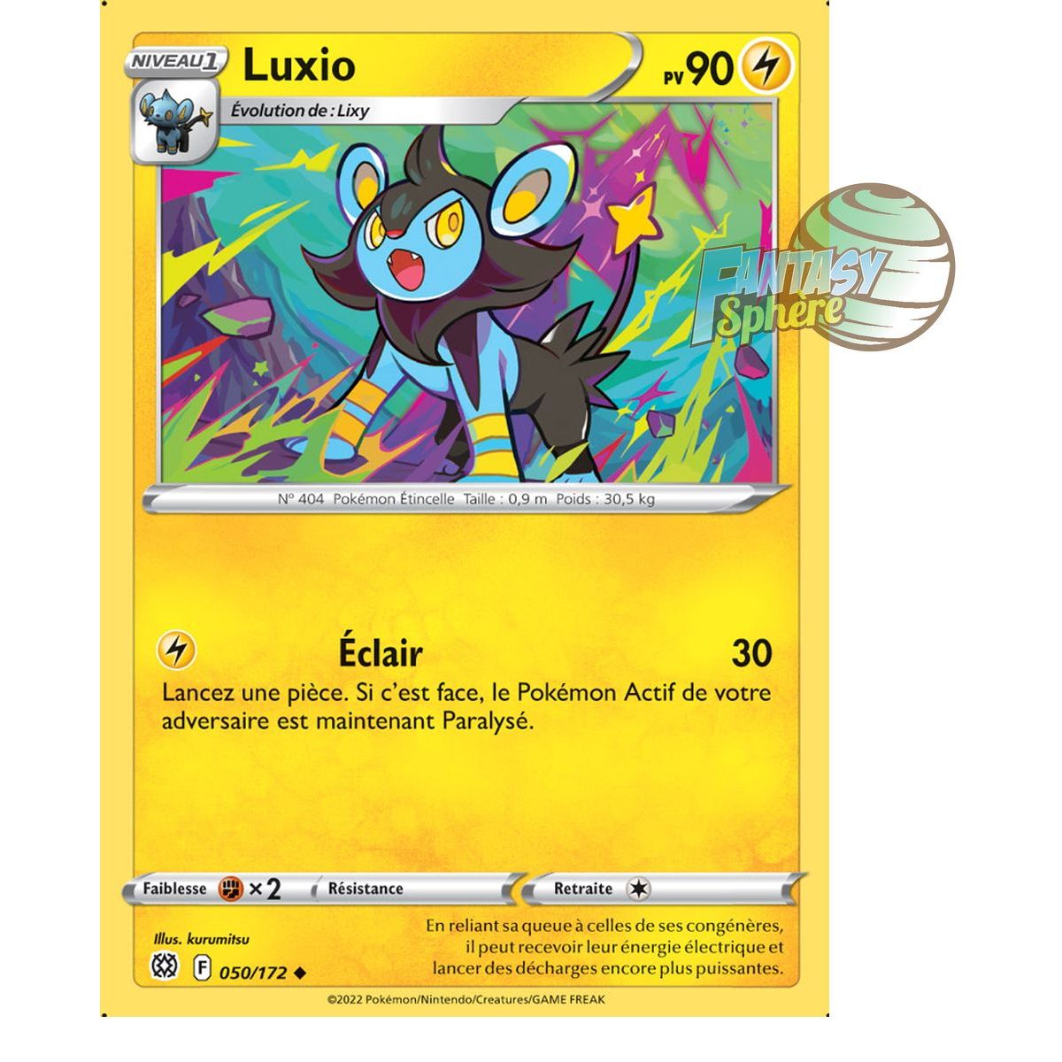 Luxio - Peu Commune 50/172 - Epee et Bouclier 9 Stars Etincelantes