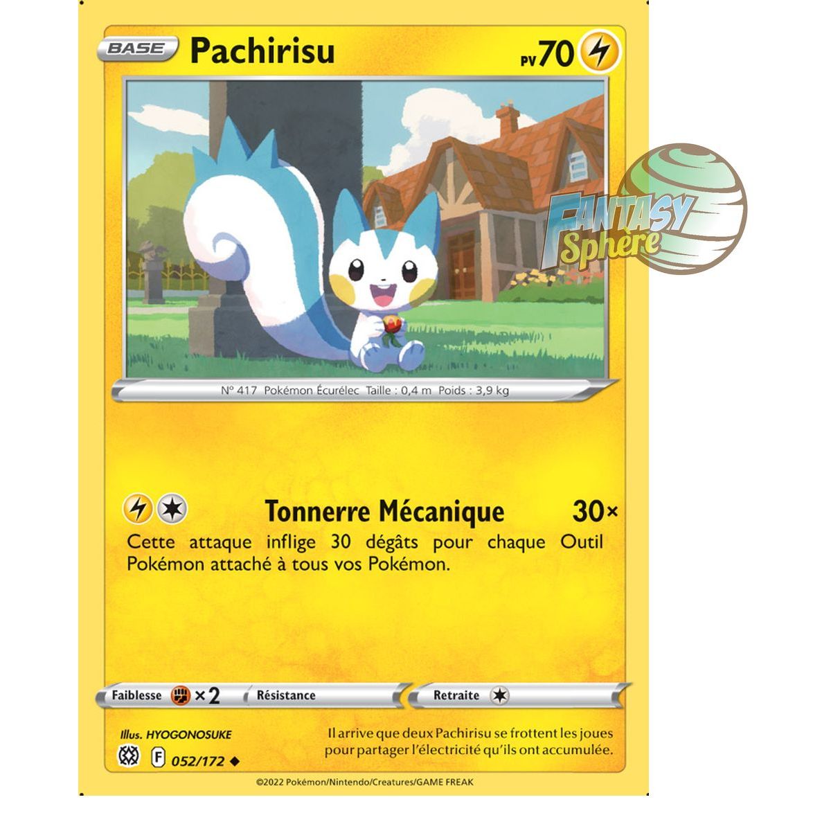 Pachirisu - Peu Commune 52/172 - Epee et Bouclier 9 Stars Etincelantes