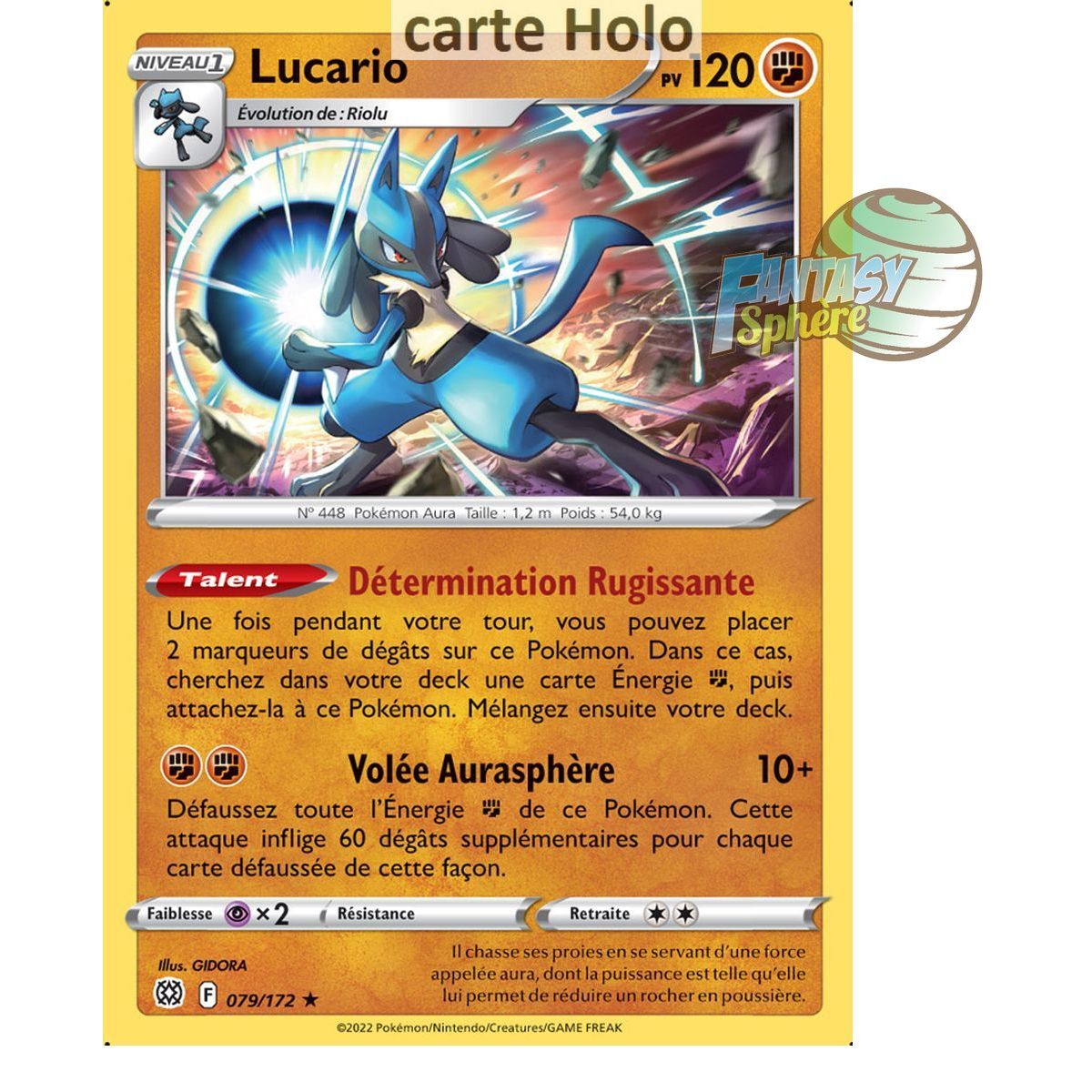 Lucario - Holo Rare 79/172 - Epee et Bouclier 9 Stars Etincelantes