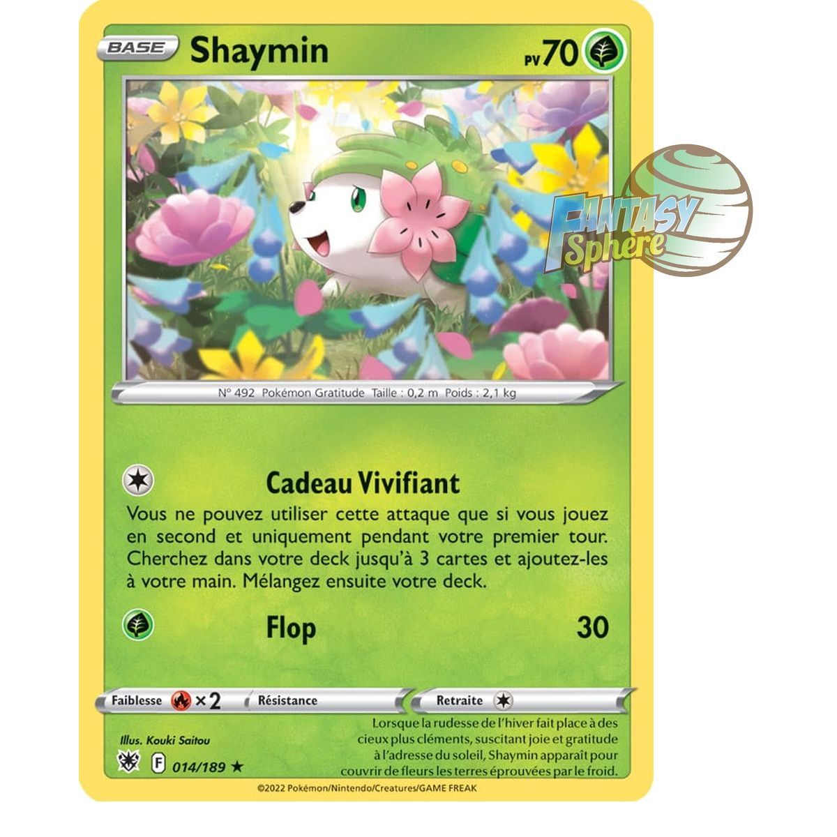 Shaymin - Rare 14/189 - Epee et Bouclier 10 Astres Radieux