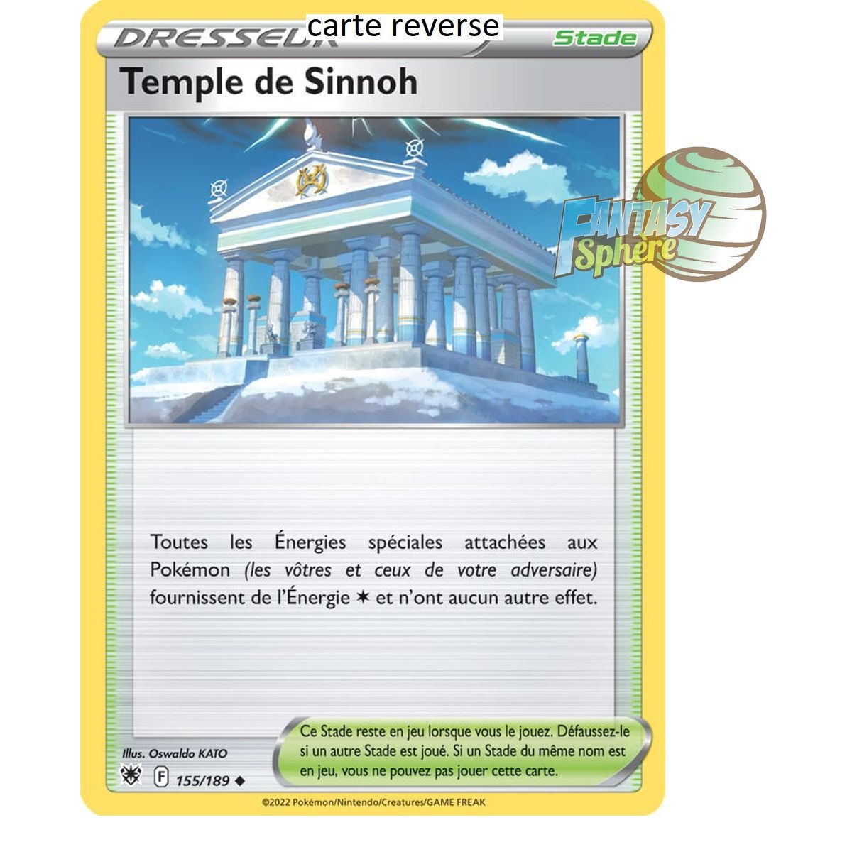 Temple de Sinnoh - Reverse 155/189 - Epee et Bouclier 10 Astres Radieux