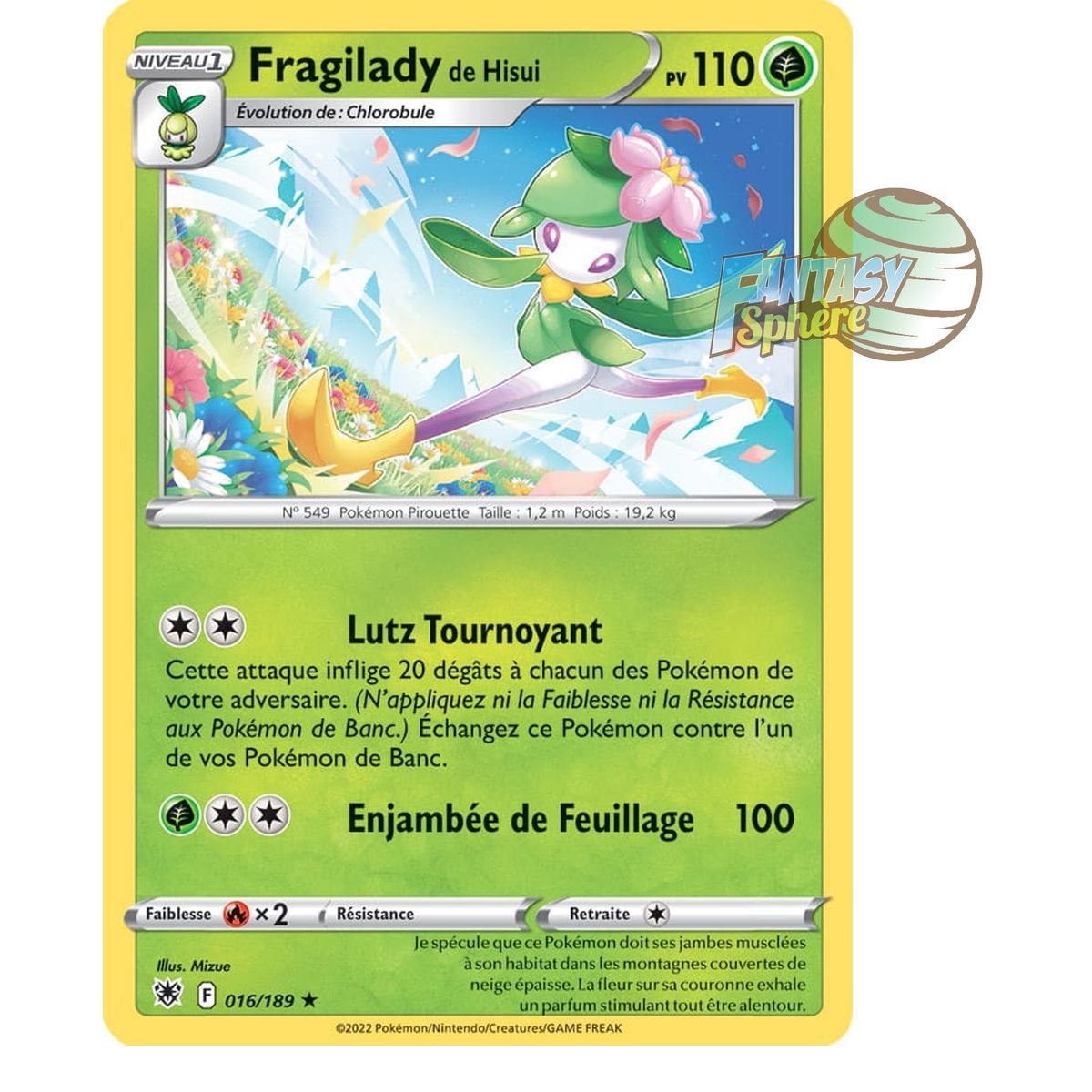 Fragilady de Hisui - Holo Rare 16/189_H - Epee et Bouclier 10 Astres Radieux