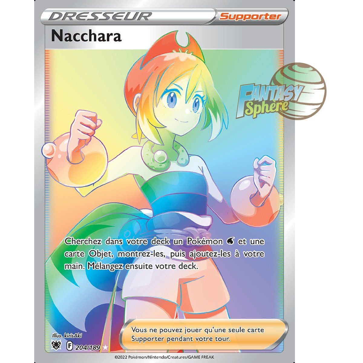 Nacchara - Secret Rare 204/189 - Epee et Bouclier 10 Astres Radieux