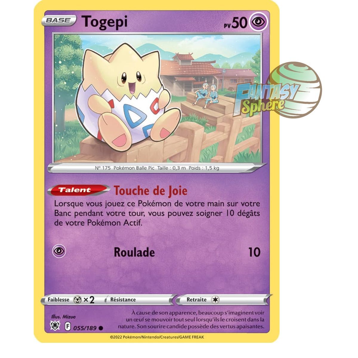 Togepi - Commune 55/189 - Epee et Bouclier 10 Astres Radieux