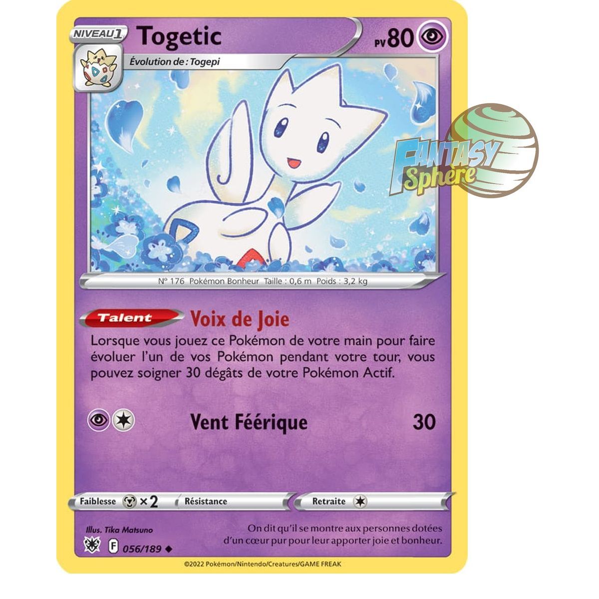 Togetic - Peu Commune 56/189 - Epee et Bouclier 10 Astres Radieux