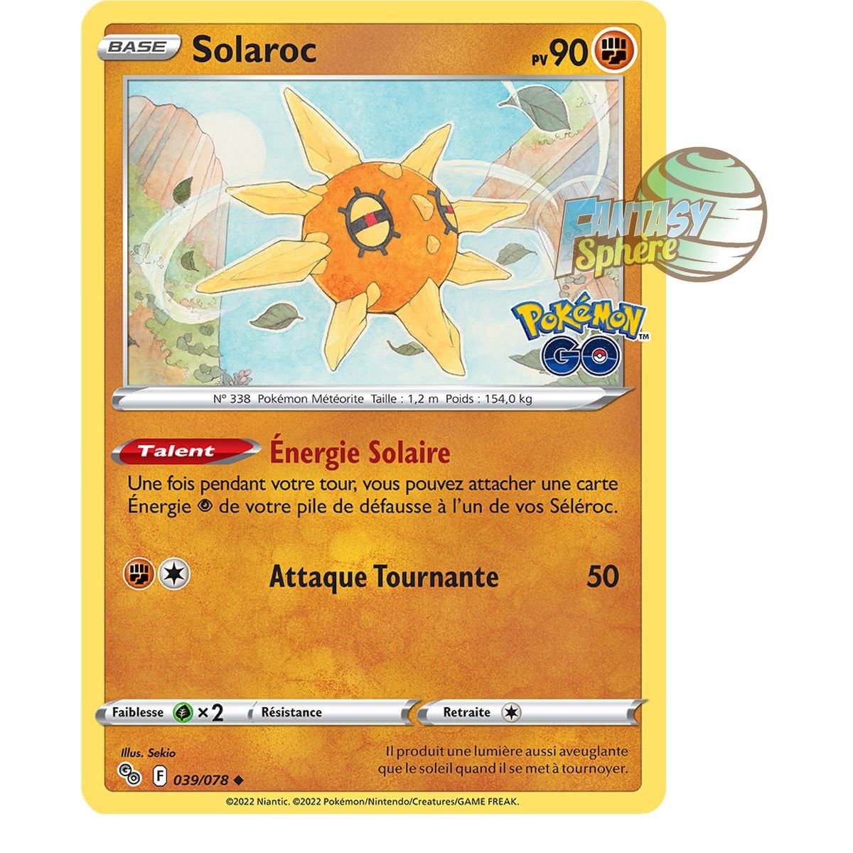 Item Solaroc - Peu Commune 39/78 - Epee et Bouclier 10.5 Pokemon GO