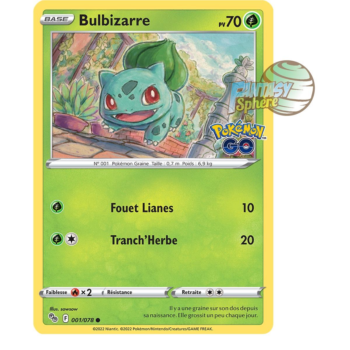 Item Bulbizarre - Commune 1/78 - Epee et Bouclier 10.5 Pokemon GO