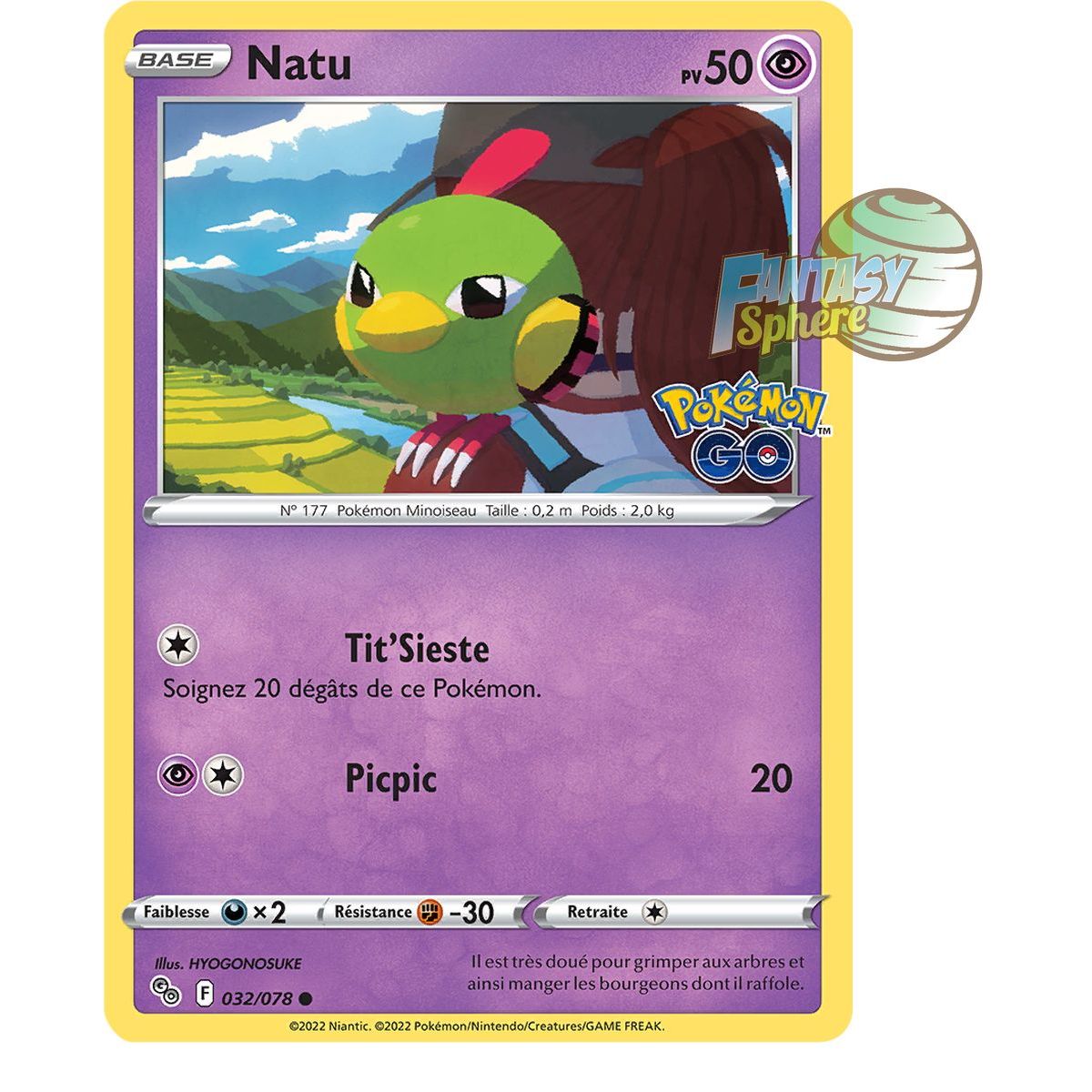 Item Natu - Commune 32/78 - Epee et Bouclier 10.5 Pokemon GO