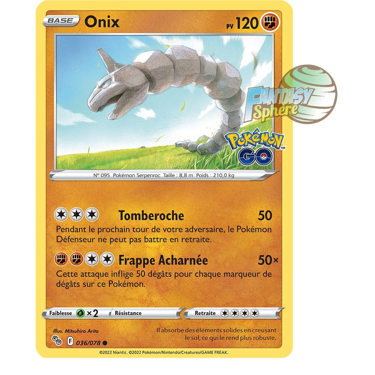 Item Onix - Commune 36/78 - Epee et Bouclier 10.5 Pokemon GO