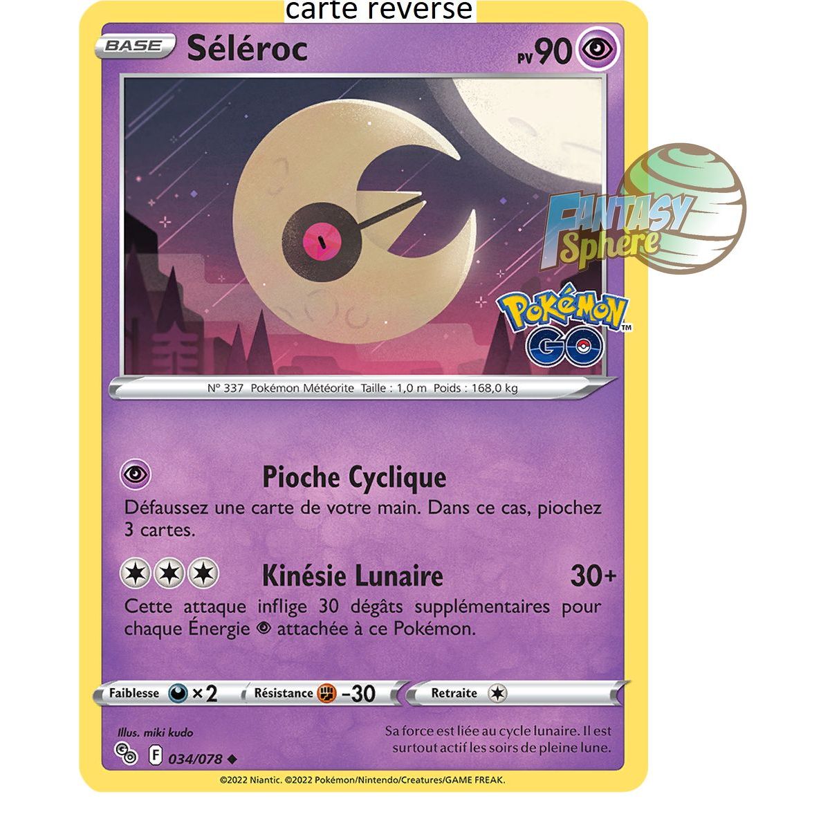 Séléroc - Reverse 34/78 - Epee et Bouclier 10.5 Pokemon GO