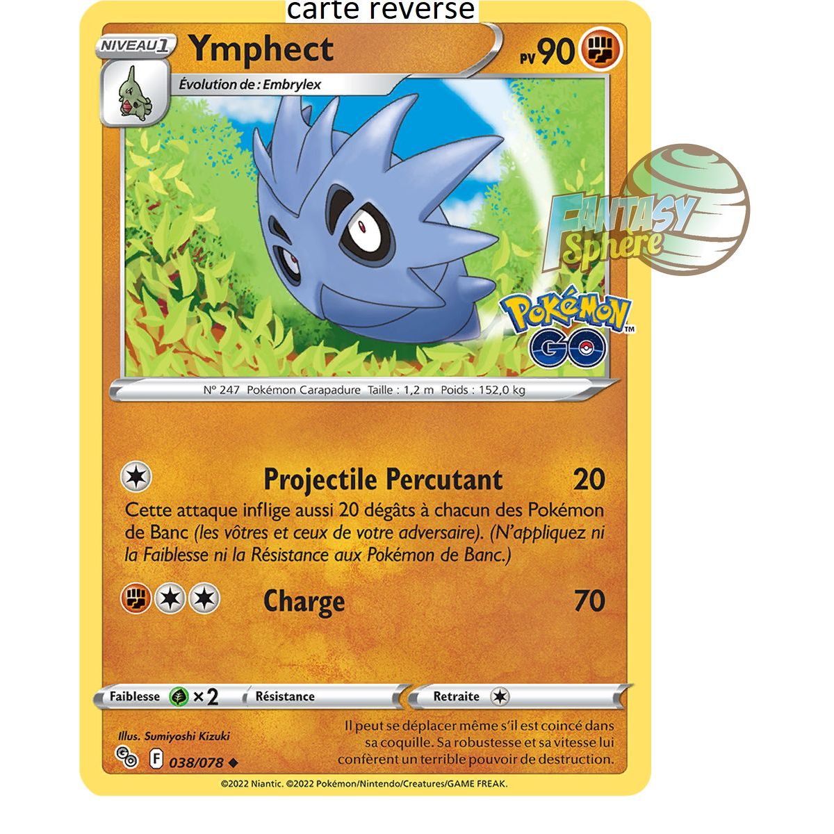 Ymphect - Reverse 38/78 - Epee et Bouclier 10.5 Pokemon GO