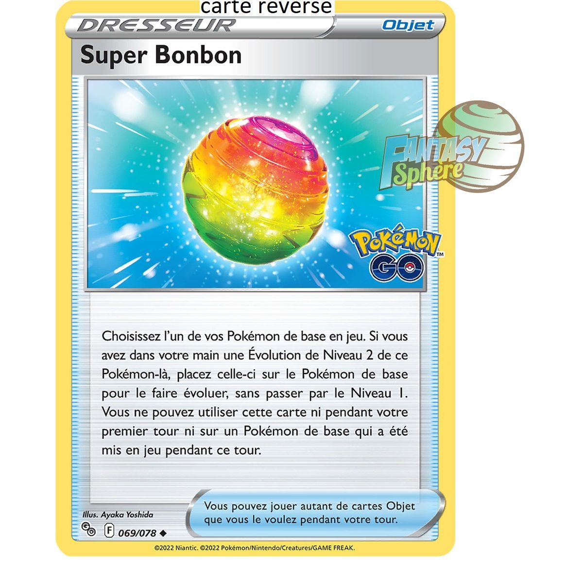 Super Bonbon - Reverse 69/78 - Epee et Bouclier 10.5 Pokemon GO
