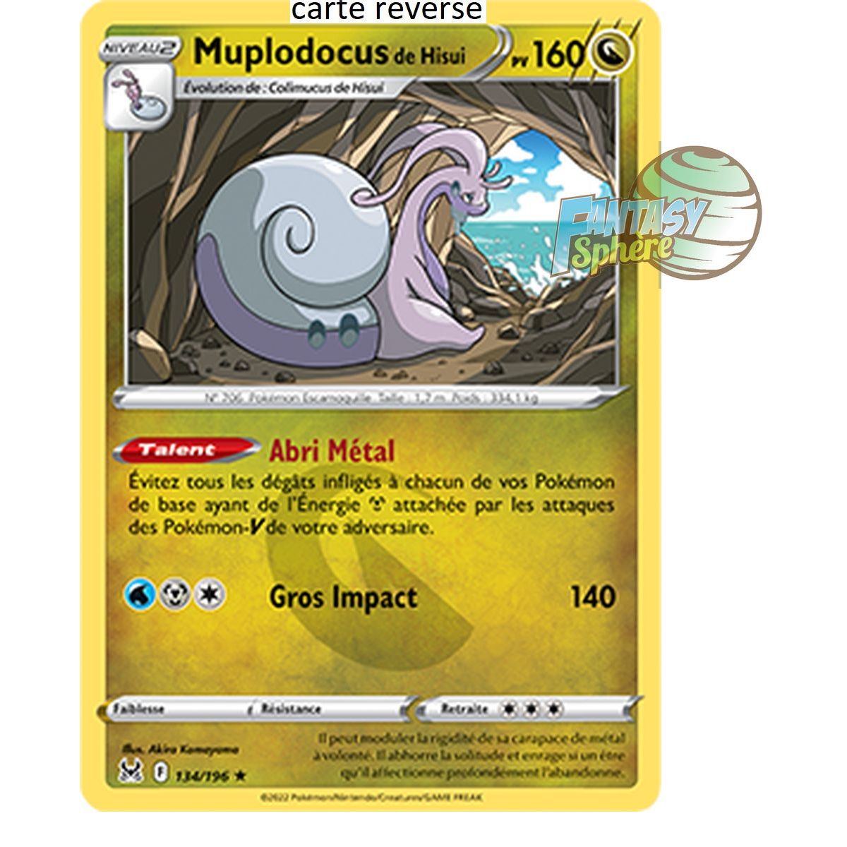 Item Muplodocus de Hisui - Reverse 134/196_R - Epee et Bouclier 11 Origine Perdue