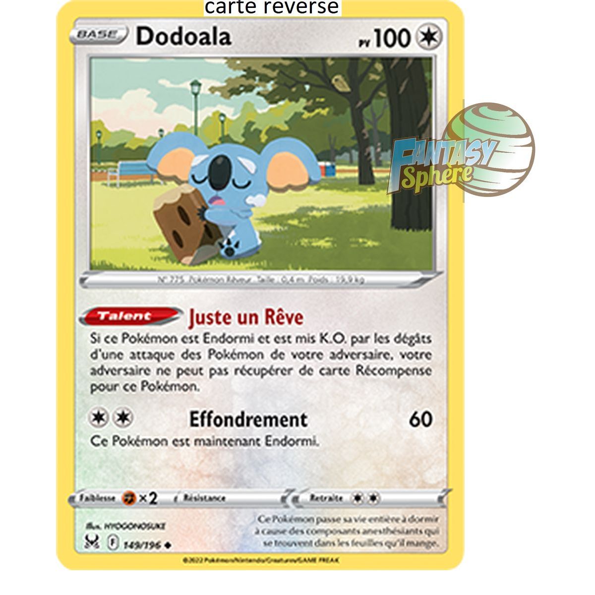 Item Dodoala - Reverse 149/196_R - Epee et Bouclier 11 Origine Perdue