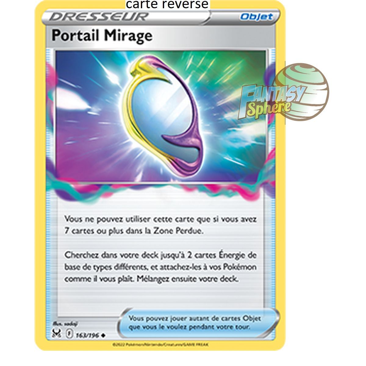 Item Portail Mirage - Reverse 163/196_R - Epee et Bouclier 11 Origine Perdue