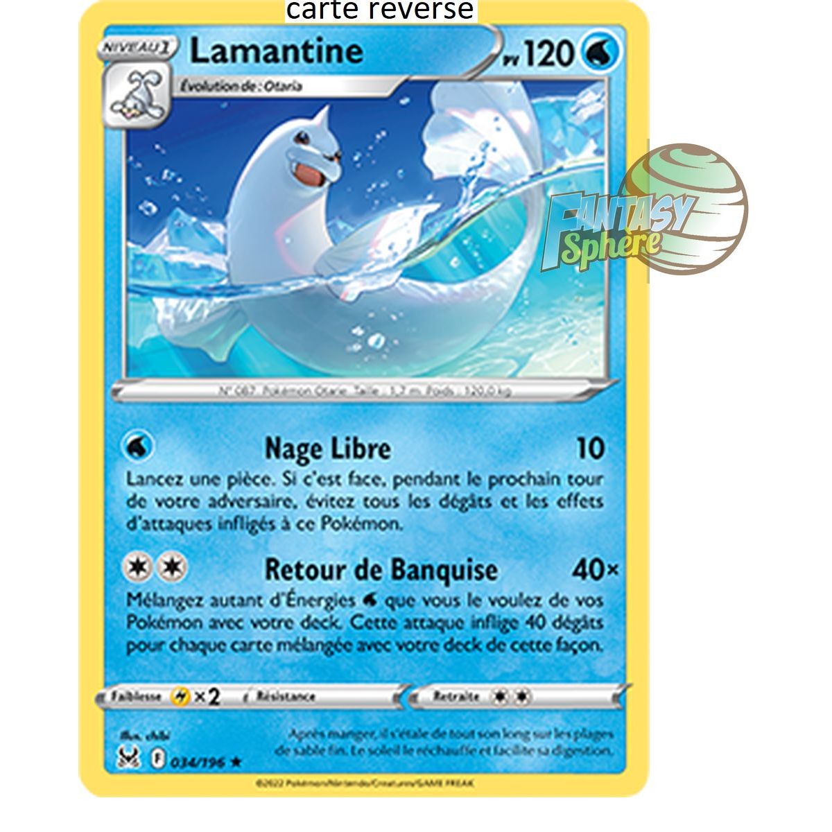 Item Lamantine - Reverse 34/196_R - Epee et Bouclier 11 Origine Perdue
